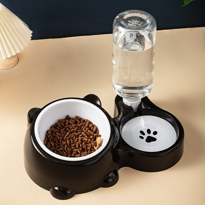 Cat Food And Water Bowl Set