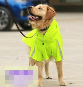 Reflective dog raincoat