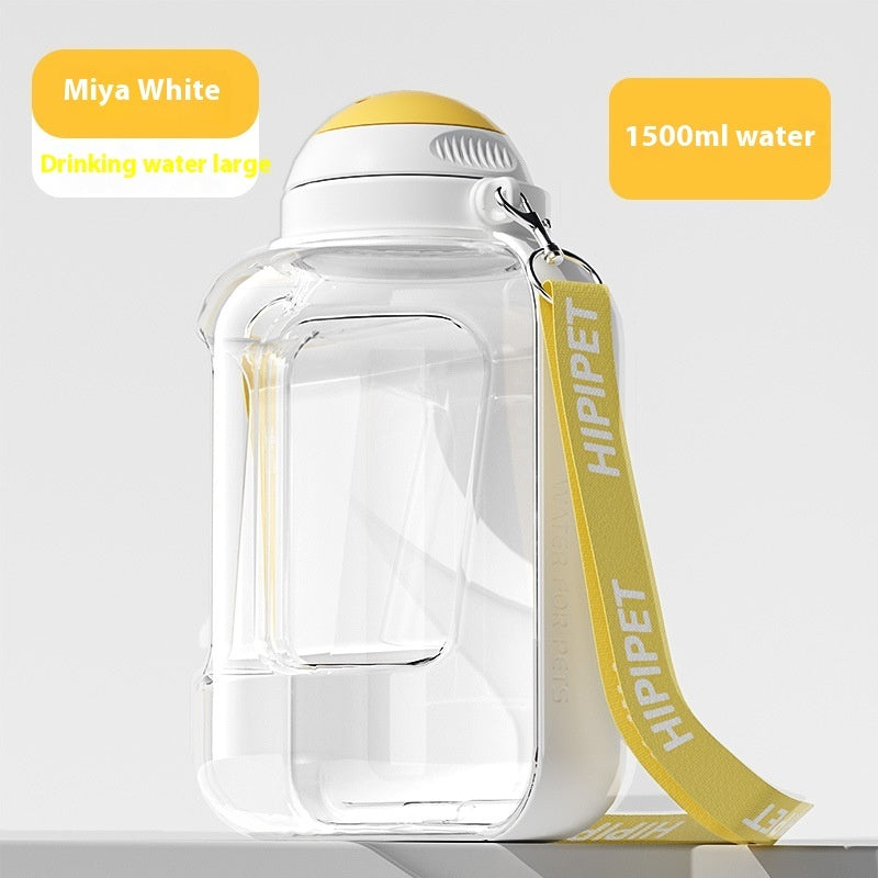 Portable pet water bottle with bowl