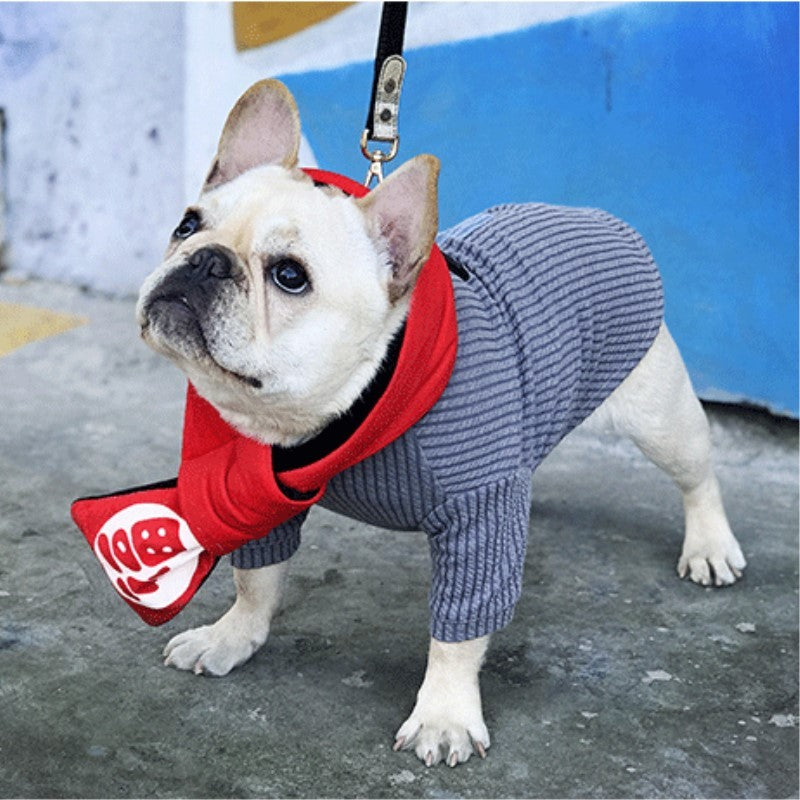 Embroidered dog T-shirt with pocket