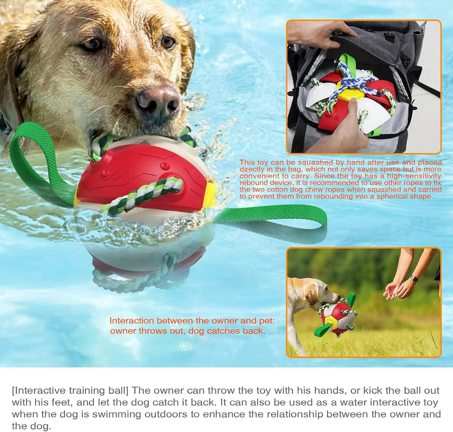 Dog Toy Balls With Chewing Ropes