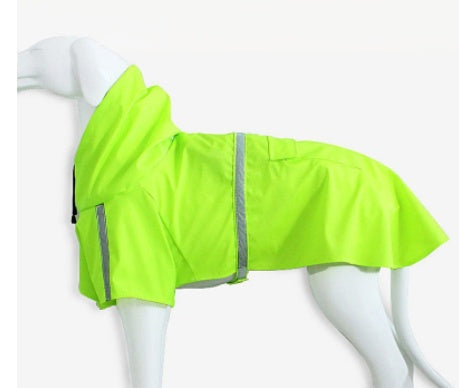 Reflective dog raincoat