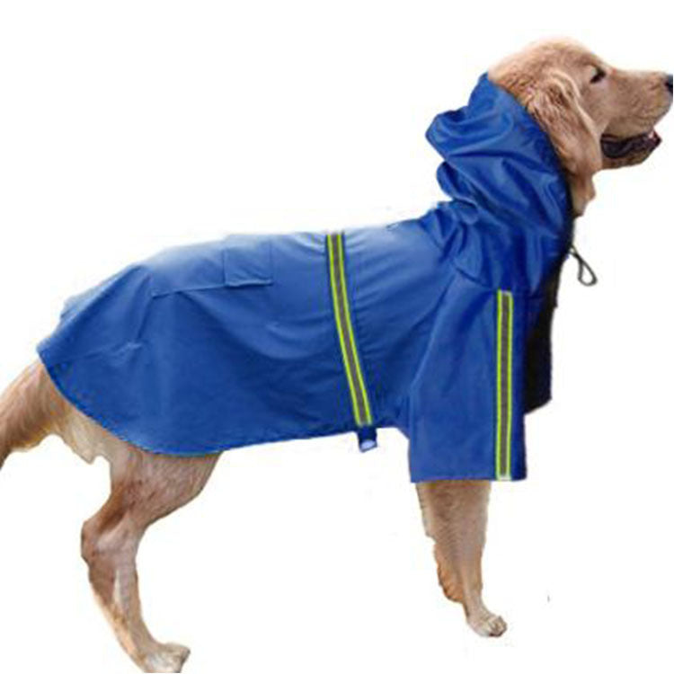 Reflective dog raincoat