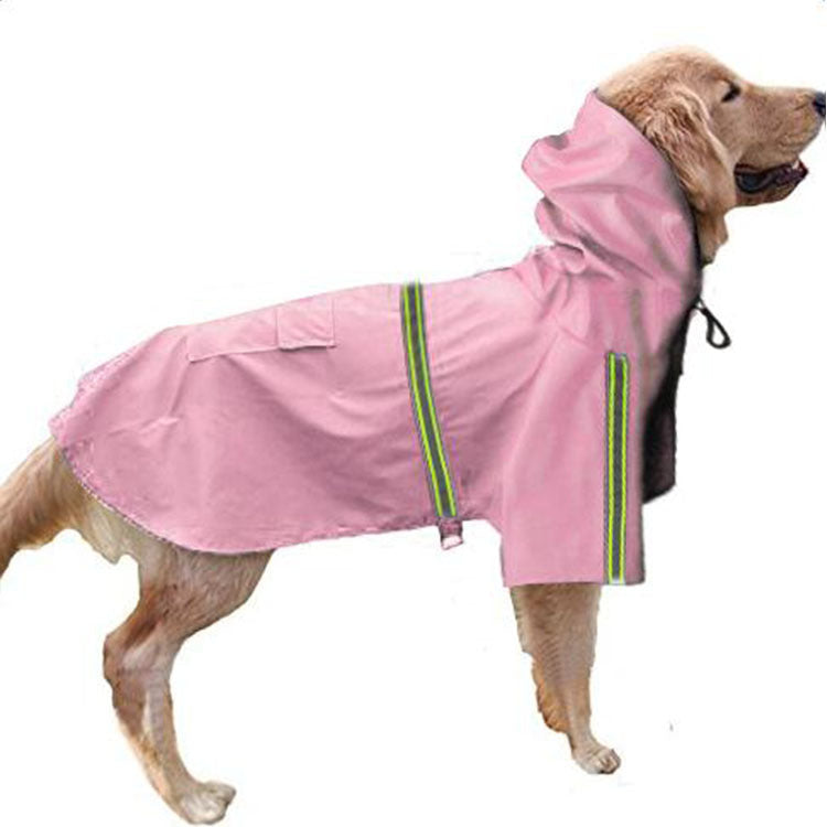 Reflective dog raincoat