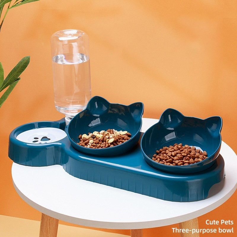 Pet Food and Water Dispenser Meal Bowls