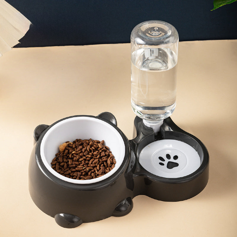 Cat Food And Water Bowl Set