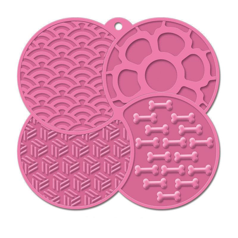 Cat Anti-choke Pet Slow Food Mat Dog Slow Food Feeding Mat Slow Feeding Coasters Suction Cup Silica Gel Pad