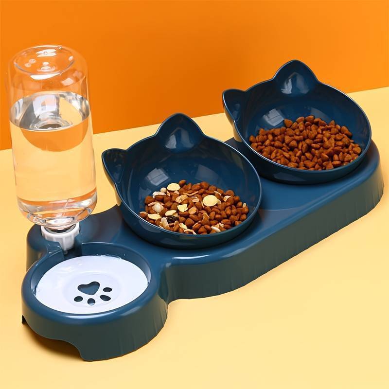 Pet Food and Water Dispenser Meal Bowls