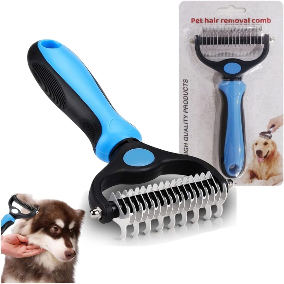 Deshedding Brush for Pet Grooming