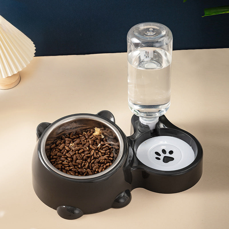 Cat Food And Water Bowl Set