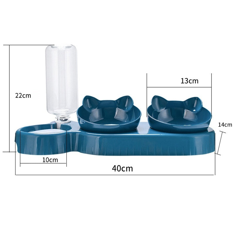 Pet Food and Water Dispenser Meal Bowls