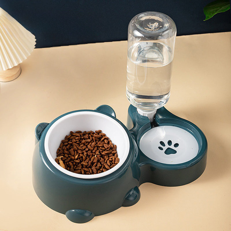 Cat Food And Water Bowl Set