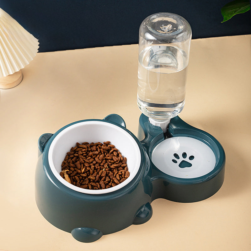 Cat Food And Water Bowl Set