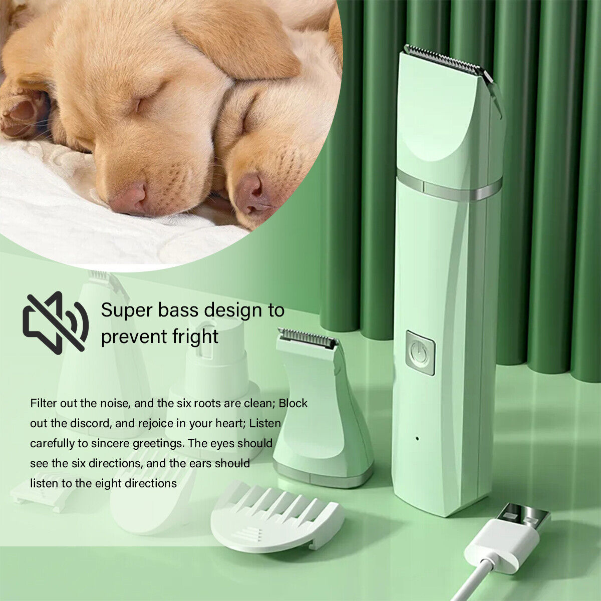 Professional Pet Hair Grooming Cordless Trimmer Shaver Kit